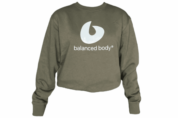 Balanced Body Crewneck Sweatshirt Balanced Body Crewneck Sweatshirt with logo, olive green.
