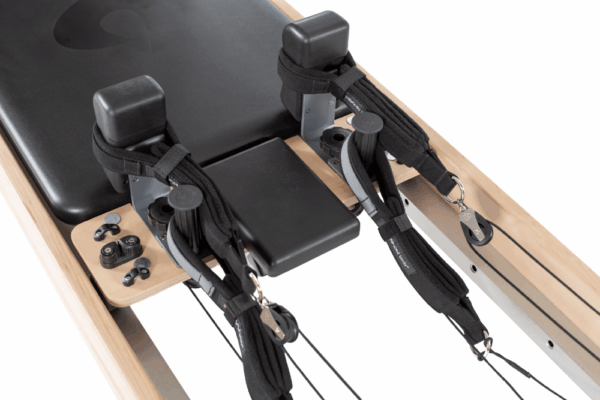 Rialto Reformer Konnector for dynamic Pilates workouts Rialto Reformer Konnector with single-rope pulleys system.